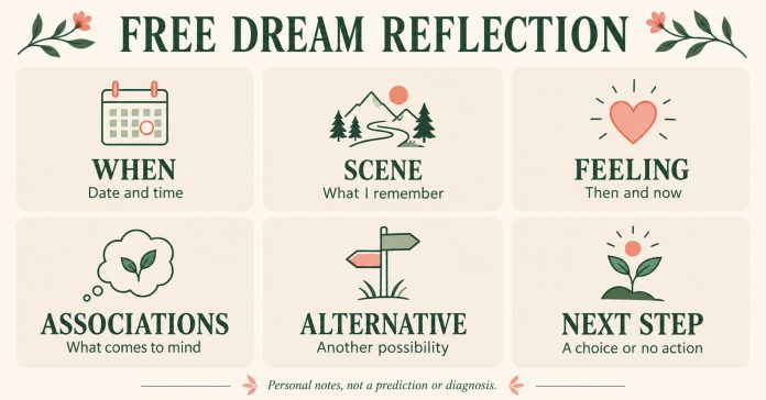 Six prompts: When, Scene, Feeling, Associations, Alternative and Next Step.
